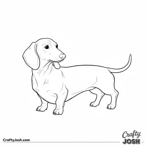 Dachshund looking over shoulder