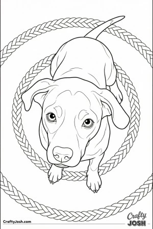 Dog top view perspective