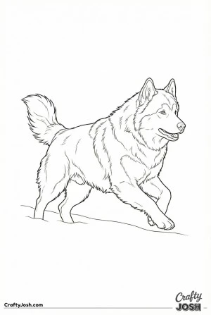 Dynamic running malamute