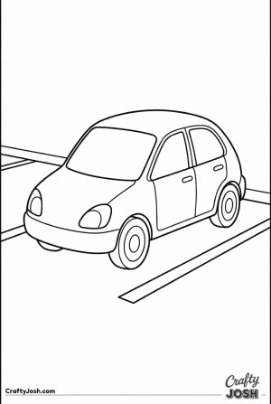Easy car coloring page 11