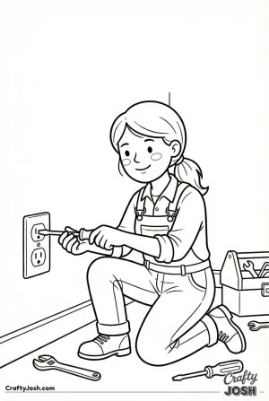 Electrician fixing outlet