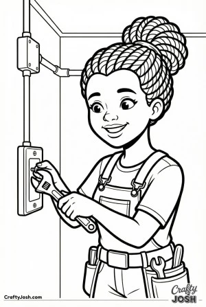 Electrician tightening screw