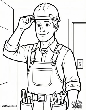 Electrician tipping hardhat