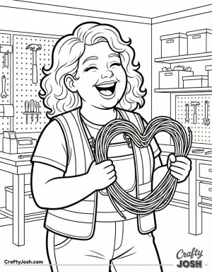 Electrician wire heart