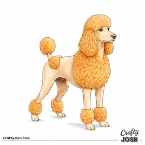 Elegant standard poodle standing
