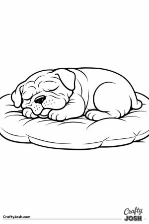 English bulldog puppy sleeping