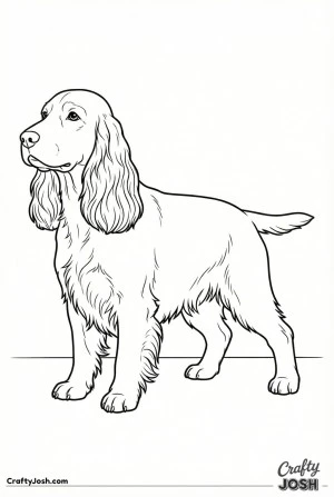 English cocker spaniel alert stance