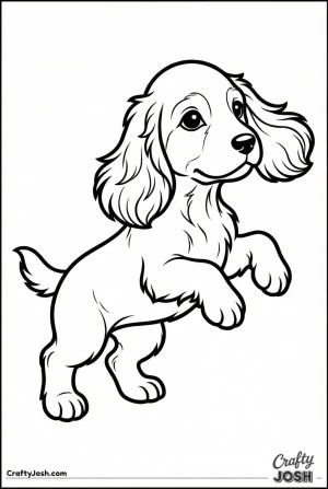 English cocker spaniel puppy bounce