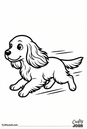 English cocker spaniel running cute
