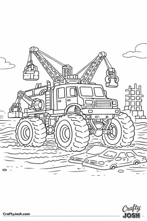 Fantasy ocean construction truck