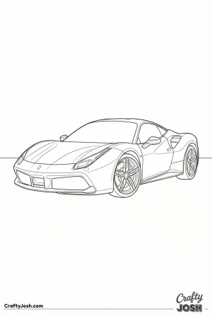 Ferrari coloring page
