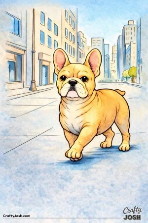 French bulldog city walk