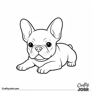 French bulldog puppy lying down