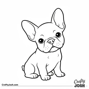 French bulldog puppy sitting