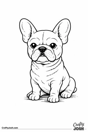 French bulldog puppy sitting