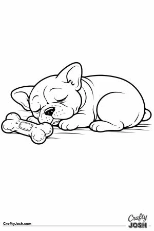 French bulldog puppy sleeping