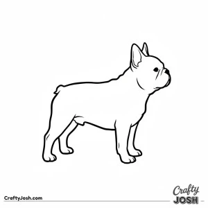 French bulldog silhouette outline