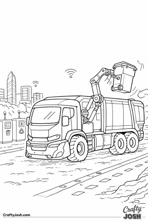 Futuristic garbage truck automation