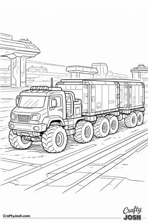 Futuristic modular cargo truck