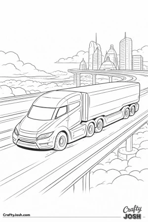 Futuristic sky truck