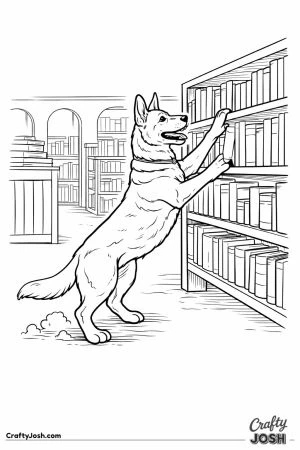 German shepherd librarian
