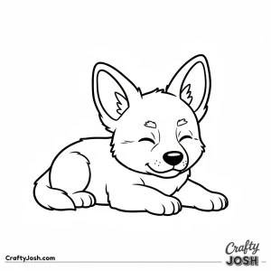 German shepherd puppy lying down