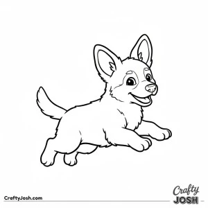 German shepherd puppy running