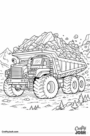Giant fantasy mountain truck