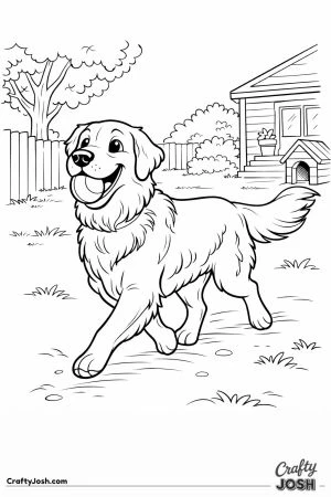 Golden retriever carrying tennis ball