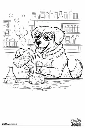 Golden retriever scientist