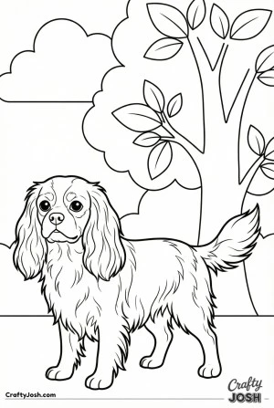 Happy cavalier standing proud