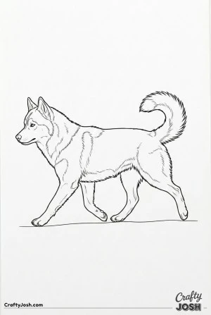 Husky natural snow stride