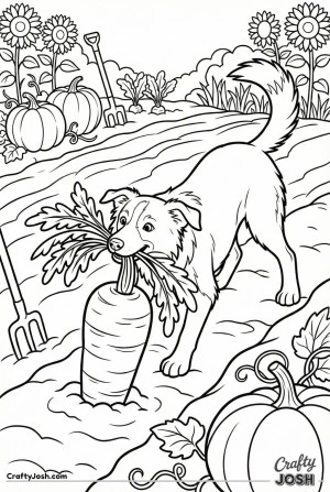 Kawaii border collie giant carrot