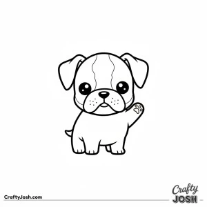 Kawaii boxer standing