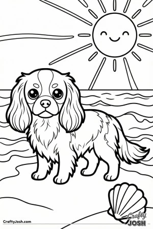 Kawaii cavalier at the beach