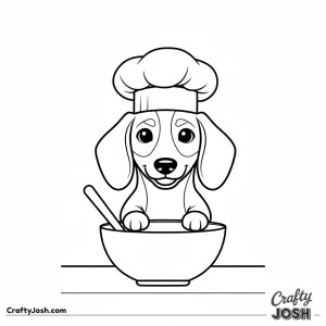 Kawaii dachshund chef