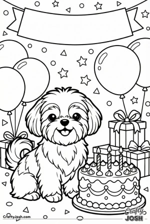 Kawaii shih tzu birthday party