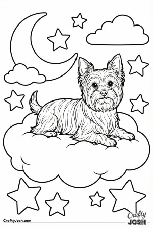 Kawaii yorkshire terrier dream cloud