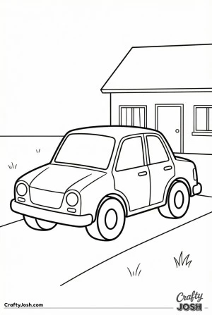 Kids car coloring page 03