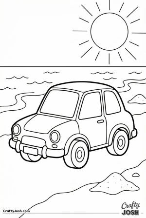 Kids car coloring page 07