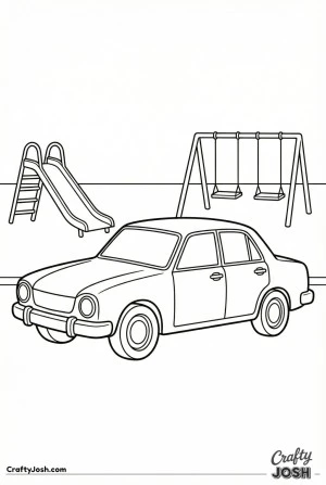 Kids car coloring page 09