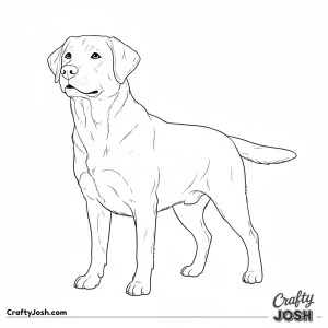 Labrador alert standing