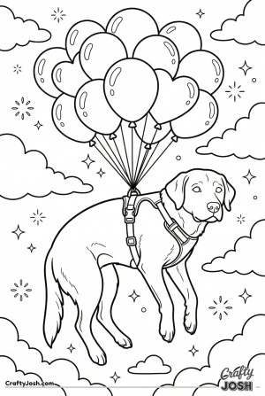 Labrador balloon lift