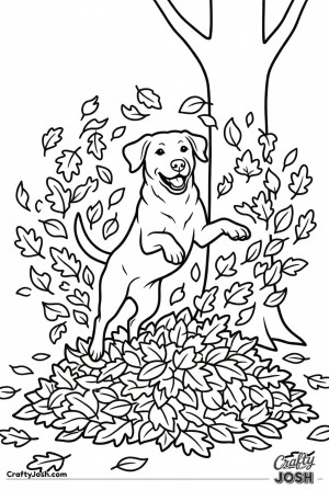 Labrador leaf pile