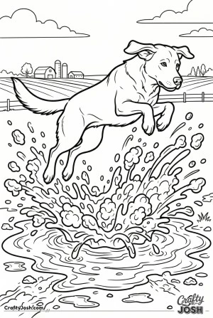 Labrador mud puddle