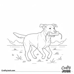 Labrador retrieving dummy