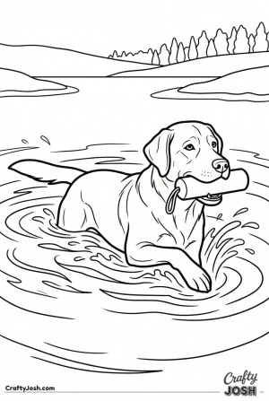 Labrador retrieving training toy