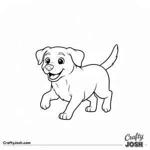 Labrador running playful