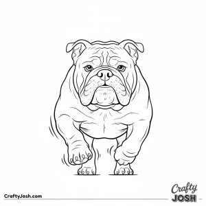 Low angle bulldog running