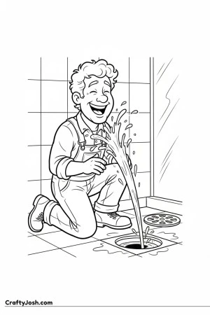 Plumber drain splash